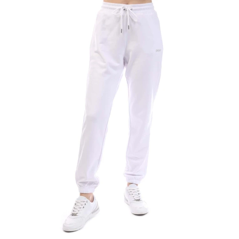 Image of DKNY Mini Stud Logo Relaxed-Fit Sweatpants White female XS