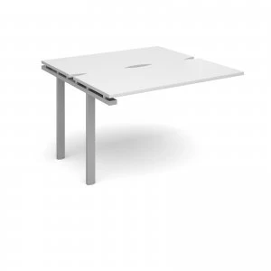 Image of Adapt II Add On Units Back to Back 1200mm x 1200mm - Silver Frame whi