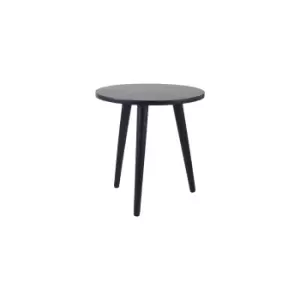 Image of Pacific Lifestyle Wood Round Side Table, Black