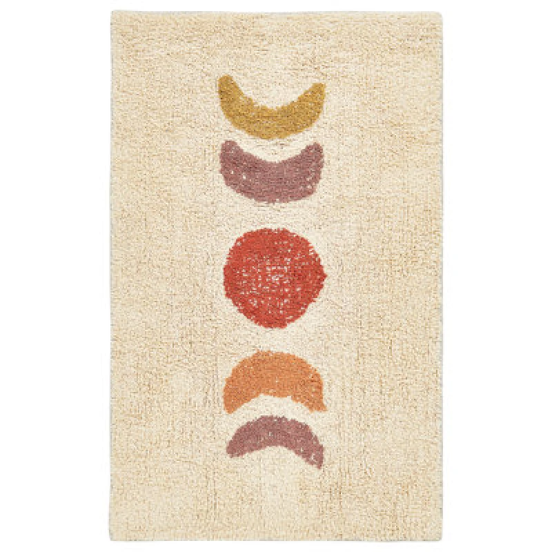 Image of Beliani Cotton Bath Mat 50 X 80 Cm Beige Esme
