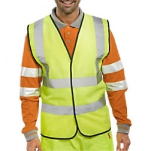 Image of B Seen Waistcoat Hi-Vis Polyester 3XL Yellow