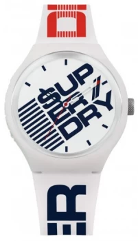 Image of Superdry Mens White Silicone Strap Watch