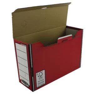 Image of Fellowes Bankers Box Premium Transfer File RedWhite Pack of 10 0005802