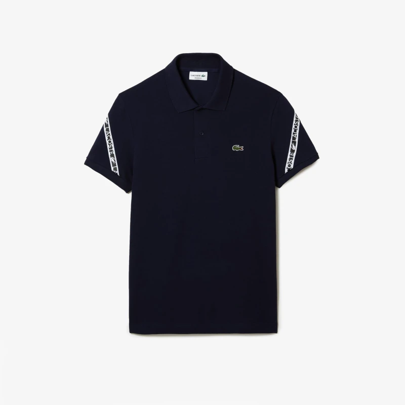 Image of Lacoste Regular Fit Stretch Mini Pique Polo Shirt - Blue Blue S