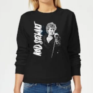 Image of Rod Stewart Poster Womens Sweatshirt - Black