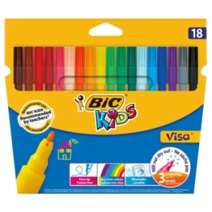 Image of BiC Visa Felt Pens Fine Tip Wallet 18