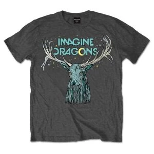 Image of Imagine Dragons - Elk in Stars Unisex Medium T-Shirt - Grey