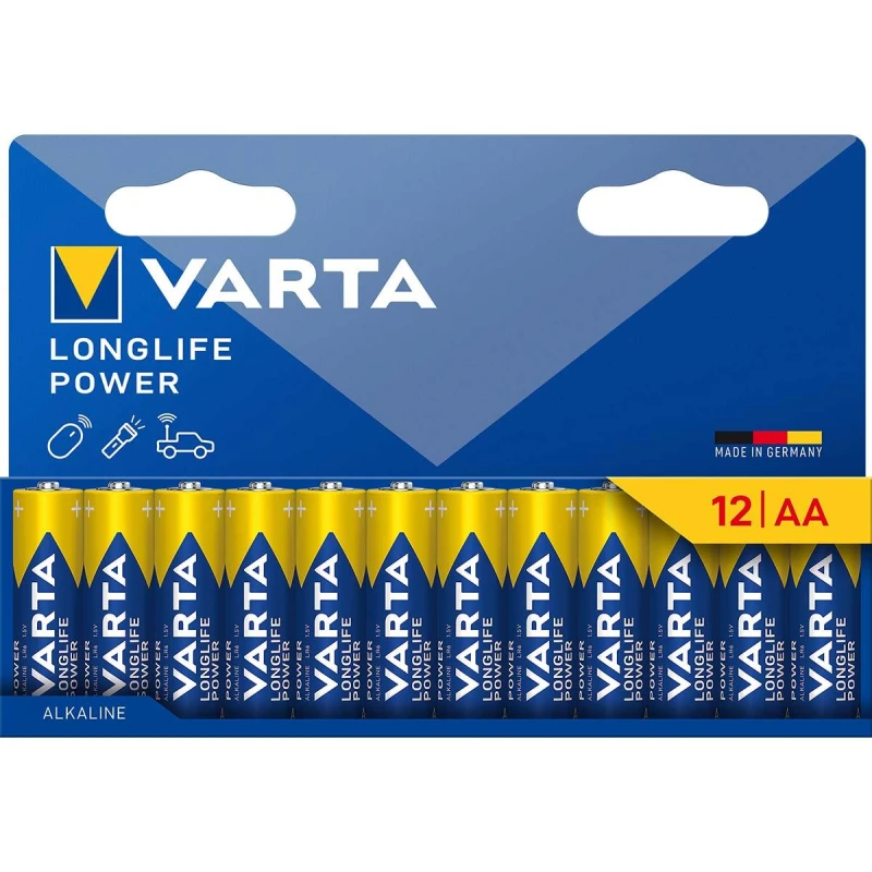 Image of Varta Alkaline Battery AA 1.5 V High Energy 12-Pack NED-102432 AA