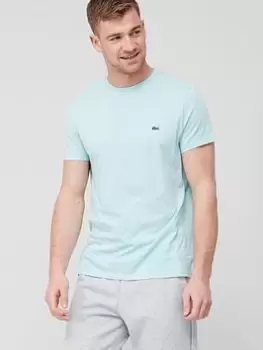 Image of Lacoste Pima Cotton Small Logo T-Shirt, Green, Size S, Men