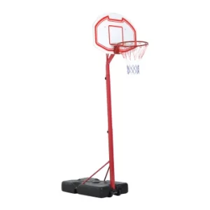 Image of HOMCOM Steel Basketball Stand Height Adjustable Hoop Backboard Red