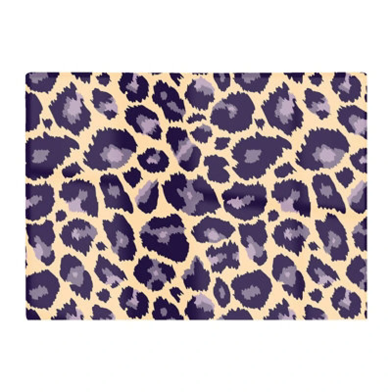 Image of Warren Reed Designer Leopard Print Glass Chopping Board