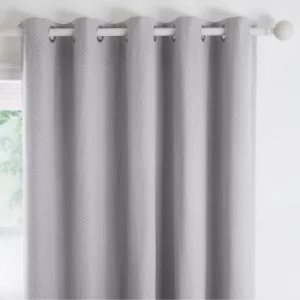 Image of Indiana Silver Eyelet Curtains Silver