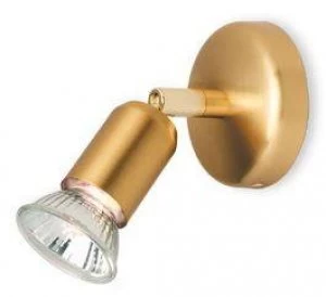 Image of 1 Light Single Spotlight Brushed Brass, GU10