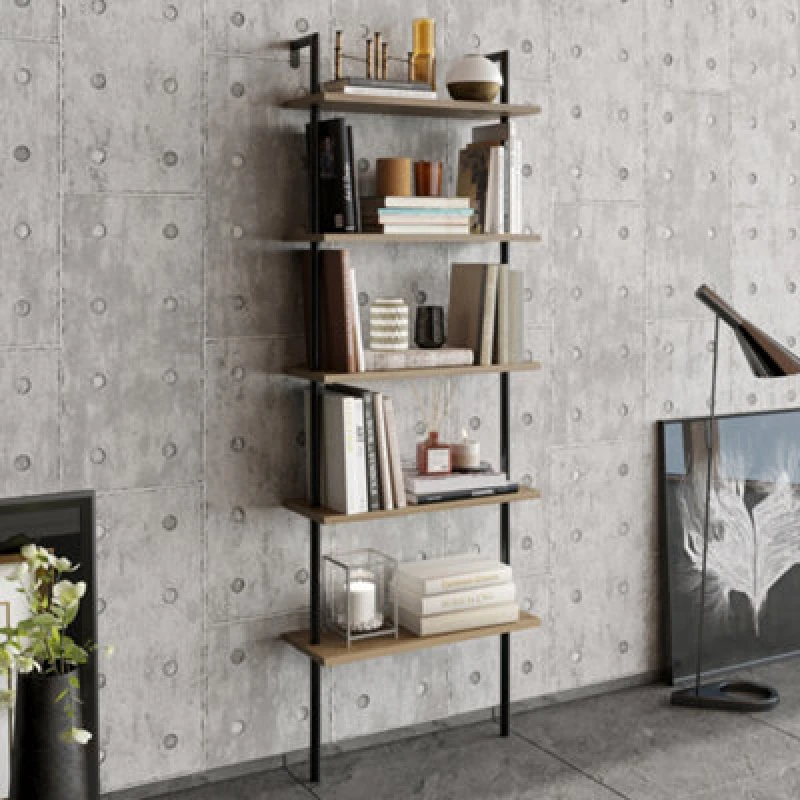 Image of Decorotika Paula Bookcase Shelving Unit Light Oak