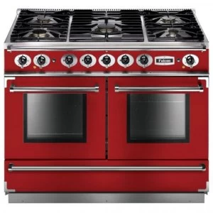 Image of Falcon FCON1092DFRDNM 87160 110cm 1092 Dual Fuel Range Cooker - Red