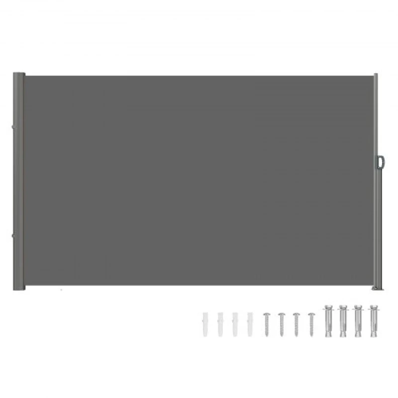 Image of VEVOR Retractable Patio Screen Retractable Fence, 63x118inch Privacy Screen, Outdoor ZYPF160X300CMGY01V0