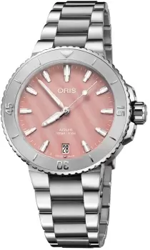 Image of Oris watch Aquis Date Blush Pink