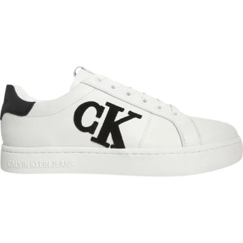 Image of Calvin Klein Jeans Applique Logo Trainers - White
