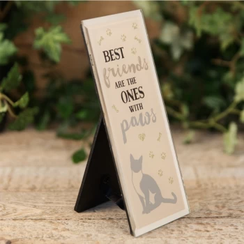 Image of Best of Breed Mirrored Glass Plaque - Cats, Best Friends