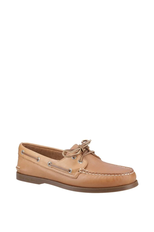 Image of Sperry Men Authentic 2 Eye Boat Shoe in Brown Size: 9 Brown 9 Male 627756016972