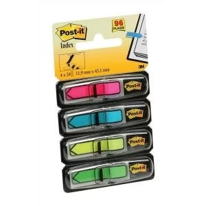 Image of Post it Index Arrows Repositionable Bright Colours 4 x 24 Arrows