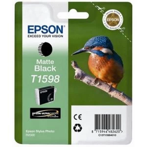Image of Epson Kingfisher T1598 Matte Black Ink Cartridge