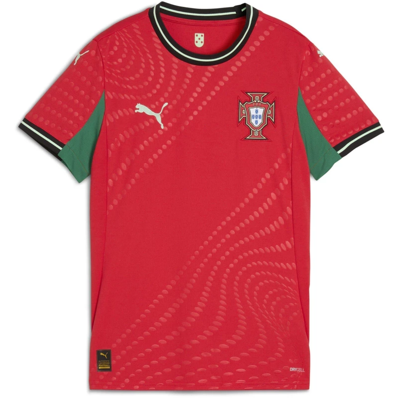 Image of Puma Portugal Home Shirt 2025 Womens Red/Almond female 6 (2XS)
