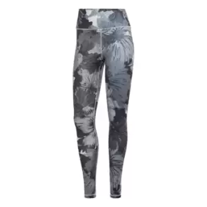 Image of adidas Training Essentials Printed High-Waisted Leggings - Grey One / Light Onix