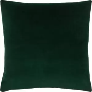 Image of Evans Lichfield Sunningdale Plush Cushion Cover, Bottle Green, 50 x 50 Cm