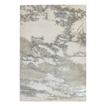 Image of Asiatic Aurora Shiny Marble Rectangle Rug - 80x150cm - Grey