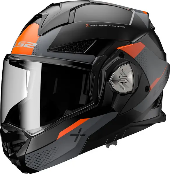 Image of LS2 FF901 Advant X Oblivion Matt Black Titanium Modular Helmet Size XS