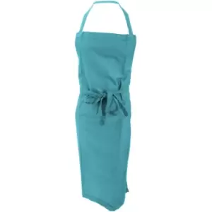 Image of Jassz Bistro Bib Apron / Hospitality & Catering (Pack of 2) (One Size) (Caribbean Blue) - Caribbean Blue