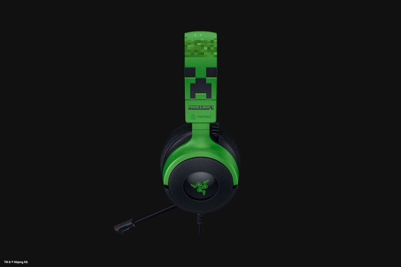Image of RAZER Kraken V4 X 7.1 Gaming Headset - Minecraft Edition, Green 8887910061534