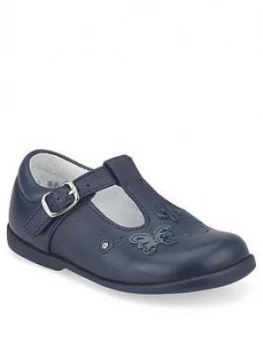 Image of Start-Rite Girls Sunshine T-Bar School Shoes - Navy Leather
