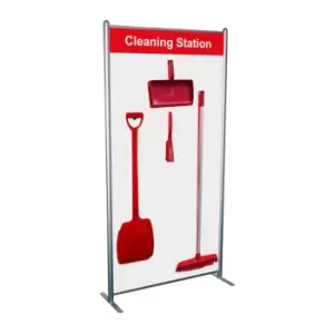 Image of Shadowboard in Multi Purpose Frame - Cleaning Station Style A (Red)