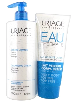 Image of Uriage Eau Thermale Washing Cream 500ml + Milk 200ml