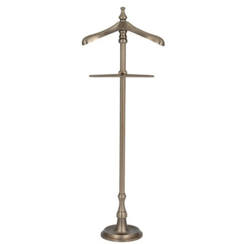 Image of Hill Interiors Antiqued Valet Stand - Metal - L6 X W45 X H132cm - Silver