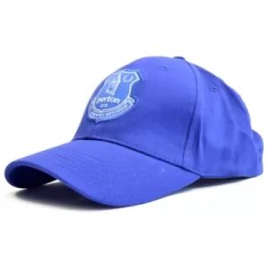 Image of Everton Baseball Cap New Crest Royal Blue