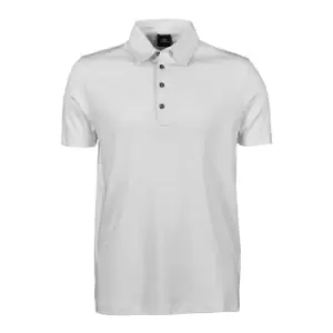 Image of Tee Jays Mens Pima Short Sleeve Cotton Polo Shirt (M) (White)
