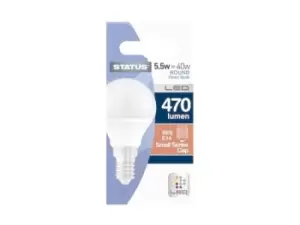 Image of Status 5.5W SES Round Pearl LED Bulb - Dimmable