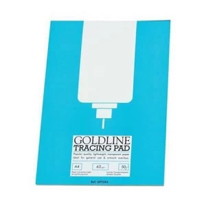 Image of Goldline Popular Tracing Pad 63gsm 50 Sheets A4 Ref GPT2A4Z Pack of 5
