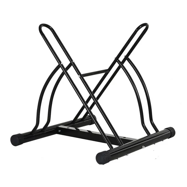 Image of HOMCOM Steel Double-Sided Indoor Bike Rack - Black AA0-059