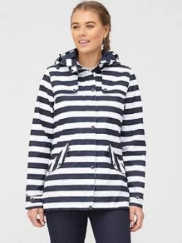 Image of Regatta Bertille Waterproof Jacket - Navy/Stripe