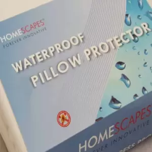 Image of Polypropylene Waterproof Pillow Protector Pair - Homescapes