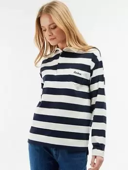 Image of Barbour Ellison Top -navy Stripe, Blue, Size 8, Women