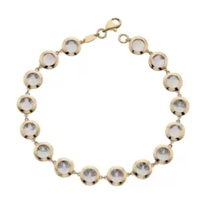 Image of JG Signature 9ct Yellow & White Gold Diamond-Cut Tennis Bracelet