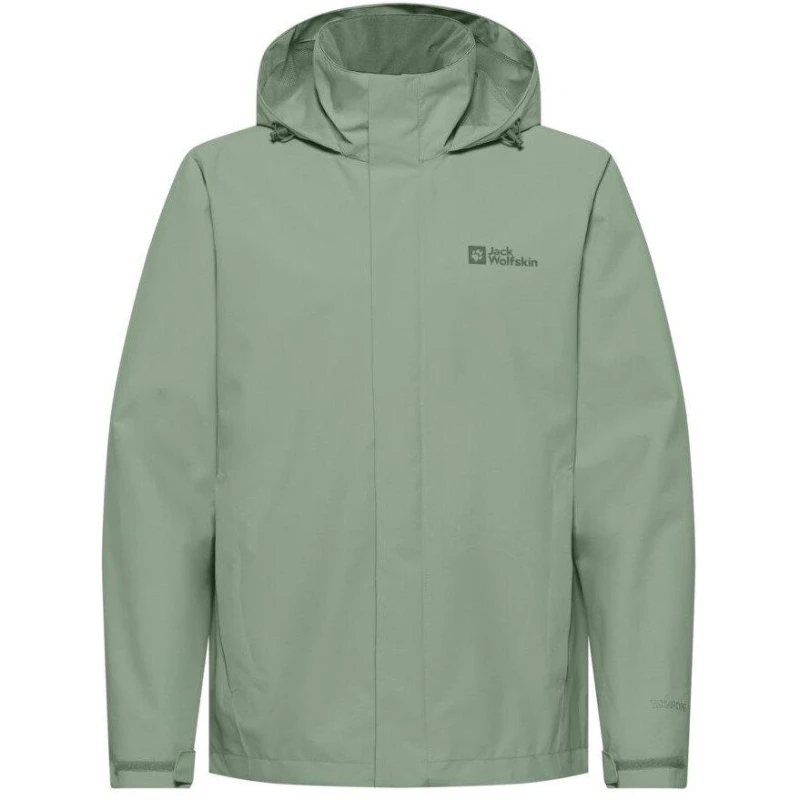Image of Jack Wolfskin Mens Trailtime Breathable Waterproof Jacket Eucalyptus male X Large