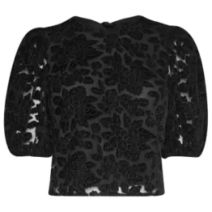 Image of Ted Baker Indyia Velvet Top - Black
