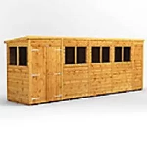 Image of Power Garden Shed 184PPDD Golden Brown 18x4
