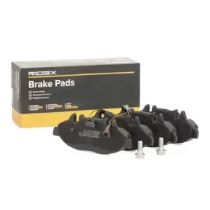 Image of RIDEX Brake pad set MERCEDES-BENZ 402B0676 0004216110,0014210910,0034207820 0034207910,0064204320,A0004216110,A0014210910,A0034207820,A0034207910